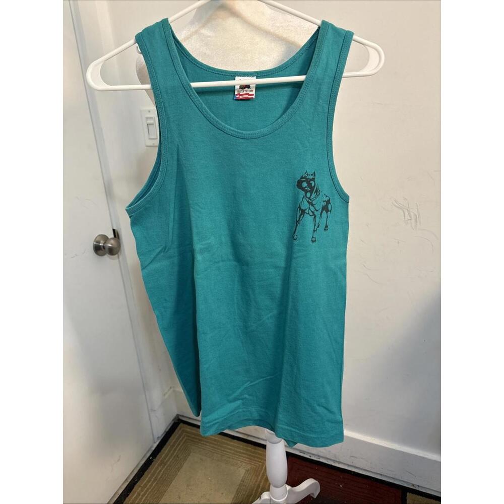 Fruit Of The Loom Bad To The Bone Sleeveless Top Size Small in Aqua- NEW